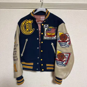 농구 자수 바시티 자켓