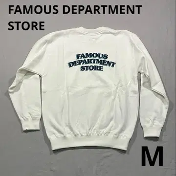 FAMOUS DEPARTMENT STORE 로고 맨투맨 화이트 하자품