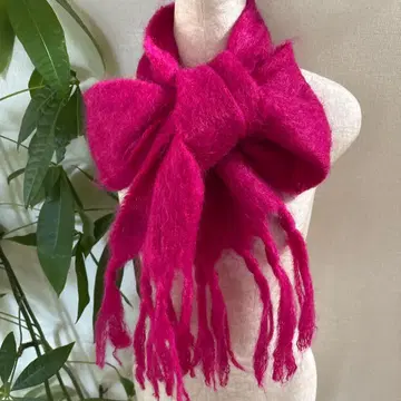 [ ST.ALBANS ] 호주산 퓨어 모헤어 머플러 핑크