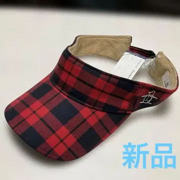 맨싱 Munsing 체크 바이저 빨간색