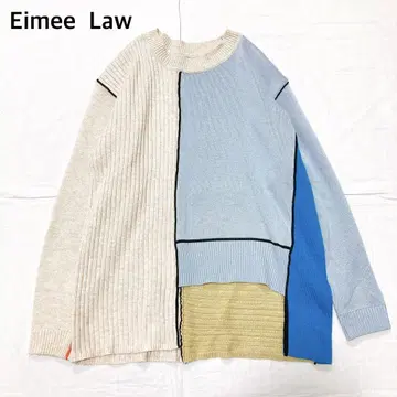 [ 새상품급 ] Eimee Law / 에이미 로 배색 블록 니트 풀오버