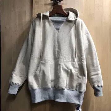 챔피온 후가공 후드티 복각 더블 페이스 땀 흘림 프린트 M