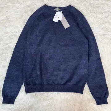 택 포함 미사용급 마가렛호웰 린넨 니트 스웨터 인디고