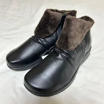 [미스쿄코] 가죽 부츠 24.5 4E 일본제 미사용 새상품