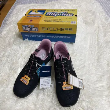SKECHERS 슬립인스 블랙/핑크