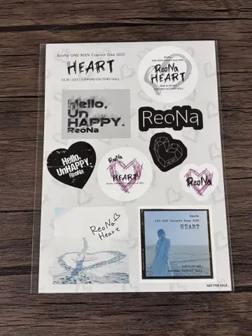 ReoNa Tour 2025 'HEART' 삿포로 한정판 스티커