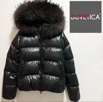 DUVETICA 다운 자켓 퍼 다운 시크 스타일 광택 다운 y2k