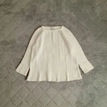 매킨토시 런던 코튼 니트 긴팔 화이트 44