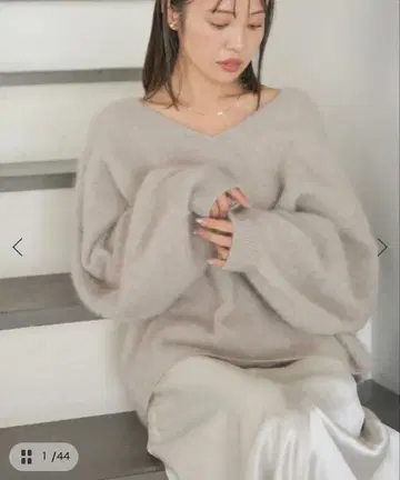 퍼 니트 2WAY 퍼프 슬리브 니트