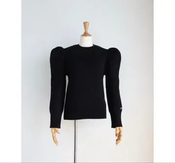 CECILIA 퍼프 슬리브 블랙 니트
