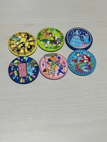 디즈니 자수 캔뱃지 주토피아 아리엘 피터팬 몬스터 주식회사