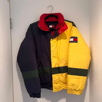 타미 타미힐피거 아우터 다운 해외 구제 의류 배색 다운