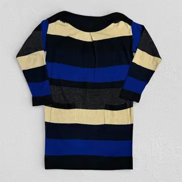 grove 배색 보더 니트 원피스 M 긴팔 튜닉 구제 의류