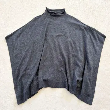 새상품급 mizuiro ind 니트 판초 케이프 울 그레이