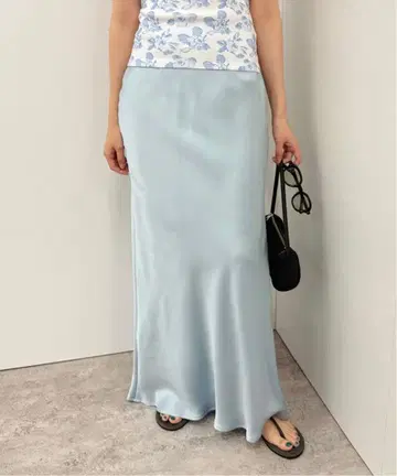 edit for lulu 새틴 바이어스 스커트