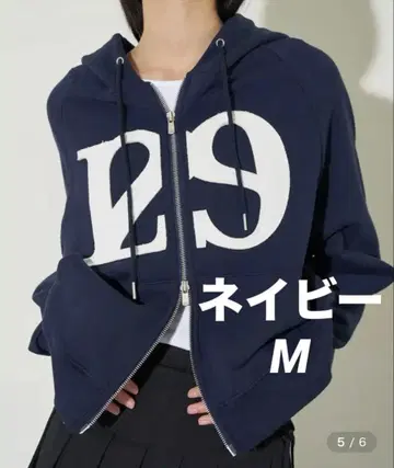 ILLIGO 129 로고 패치 후드 집업 후드티 네이비 M