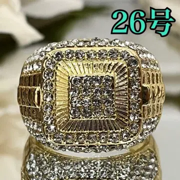 골드 지르콘 큐빅 반지 [ 26호 ] 힙합 스타일