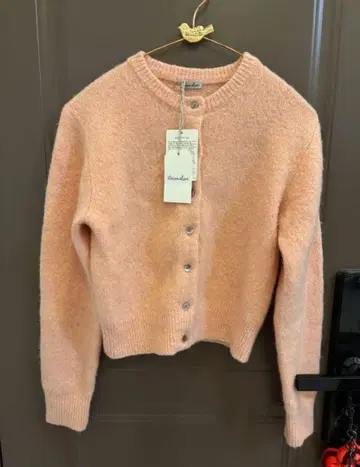 핑크 푸와푸와 니트 가디건