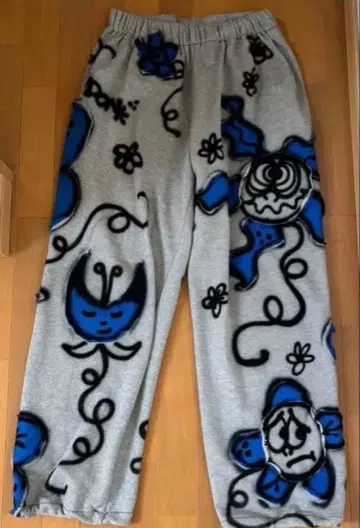 DONK 꽃무늬 조거 팬츠 그레이/파랑