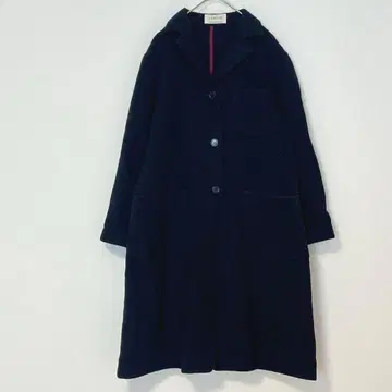 HARRISS 체스터 코트 울 혼방 [ S ] 일본제 다크 네이비