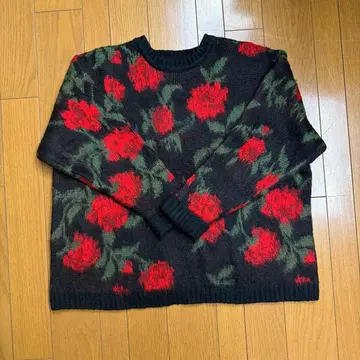 jouetie 꽃 패턴 니트 스웨터 몇 회 착용