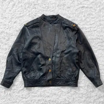 하세님 양가죽 시프스킨 노카라 가죽 자켓 블랙 F