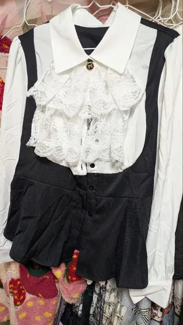 고스로리 고딕 레이스 블라우스 긴팔 미사용 새상품 무료배송