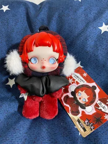 POP MART Skull panda 빨간 머리 봉제 인형 본체