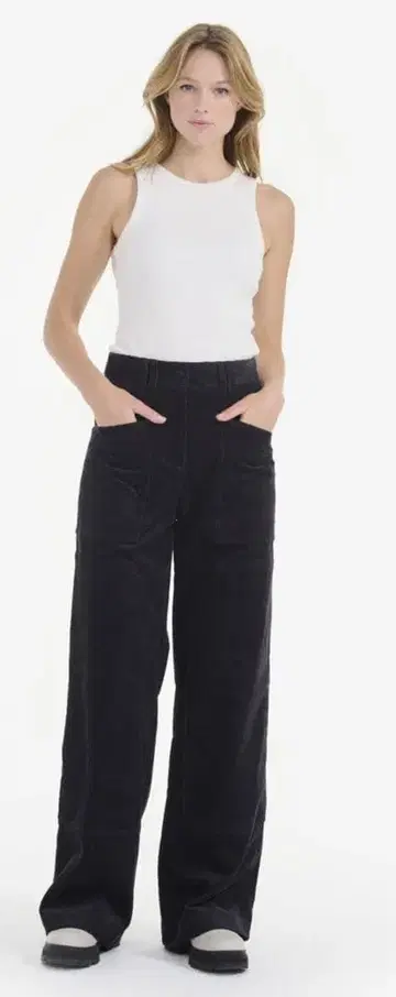 AIGLE 패치 포켓 팬츠 36 사이즈 블랙