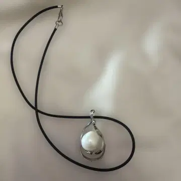 실버 펄 펜던트 목걸이
