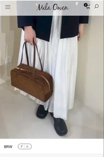 Mila Owen 소프트 엽서 토트백 브라운