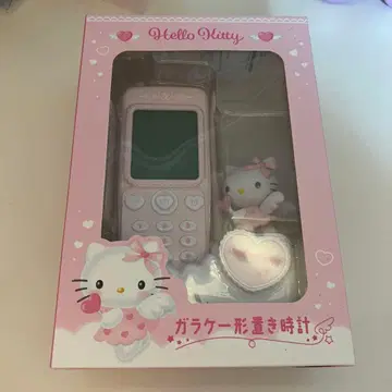 새상품 레어 완판템 산리오 헬로키티 폴더폰 모양 탁상 시계