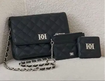 Darich 블랙 퀼팅 숄더백