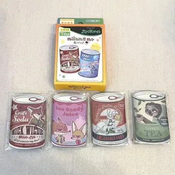 주토피아 mitamemo 캔뱃지 4종 세트