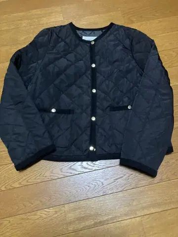 블랙 퀼팅 자켓