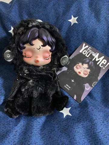 POP MART Skull panda 블랙 봉제 인형