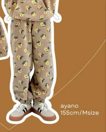 [시마무라] [ayano] 콜라보 꽃무늬 보아 팬츠