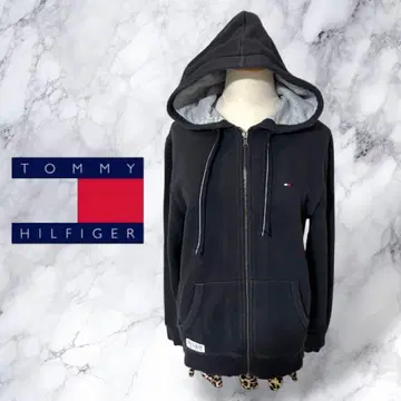 타미힐피거 집업 후드티 Y2K 블랙