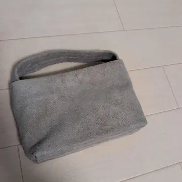 그레이 스웨이드 숄더백