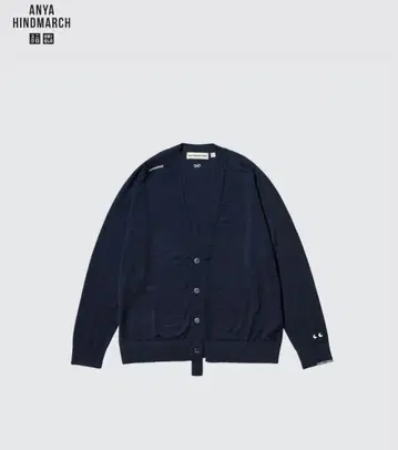 유니클로 안야 힌드마치 가디건 네이비 XL 사이즈