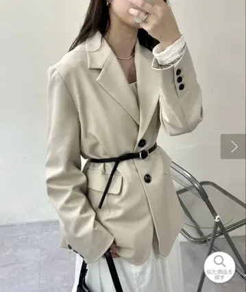 [ mystic ] 벨트 포함 테일러드 자켓 (아이보리)