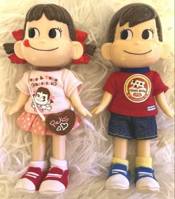 미사용 후지야 밀키 페코짱 포코짱 옷 갈아입히기 세트 옷 갈아입히기 인형