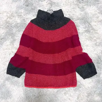 세시카 40 L 니트 스웨터 보더 보르도 그레이 출퇴근 외출