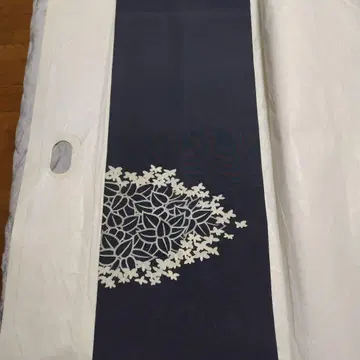 네이비 꽃무늬 나고야 오비