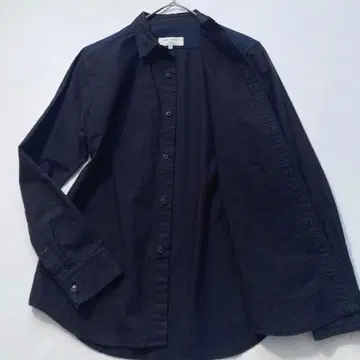 [인기] VAINL ARCHIVE 긴팔 셔츠 L 일본제 네이비 어깨 절개