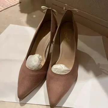 Launalea 핑크 베이지 리본 포함 하이힐