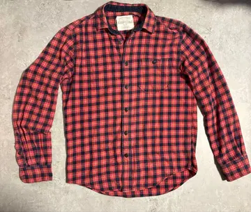 긴팔 플란넬 셔츠 빨검 체크 캐주얼 체크 셔츠 사이즈 S