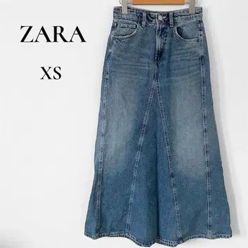 ZARA 자라 데님 롱 스커트 A라인 XS