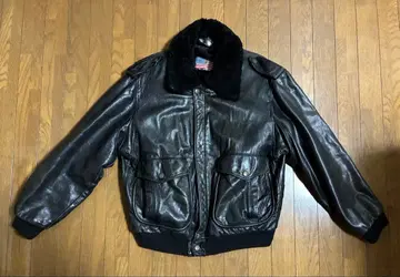 80s90s a-2 g-1 플라이트 레더 재킷 짧은 기장