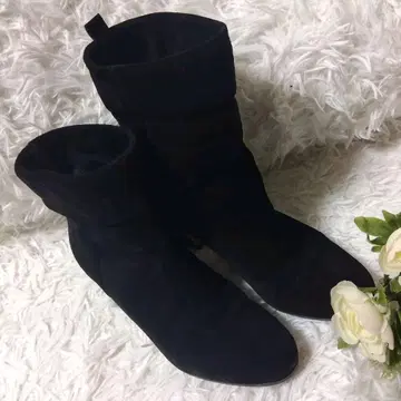 파비오 스코르니 숏부츠 블랙 스웨이드 36